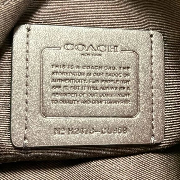 Auth COACH Signature CU959 Dark Brown Black PVC Leather - Shoulder Bag - Picture 7 of 8